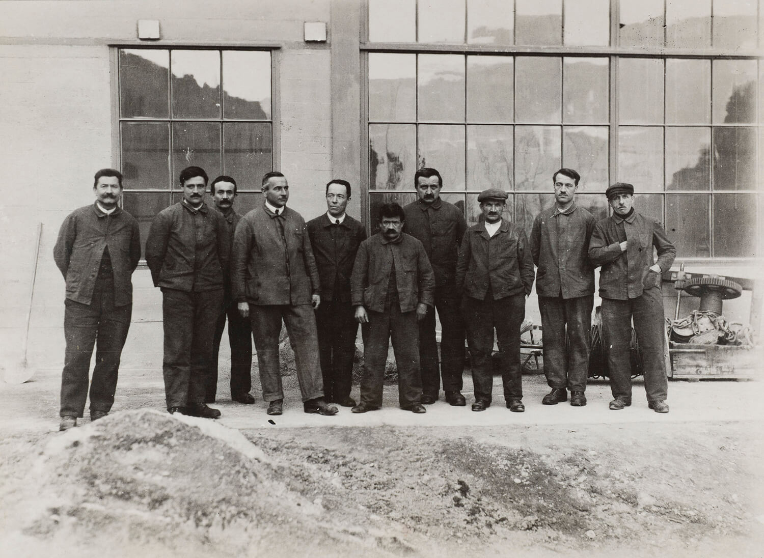 Personal der Kraftwerksanlage Campocologno 1928/29