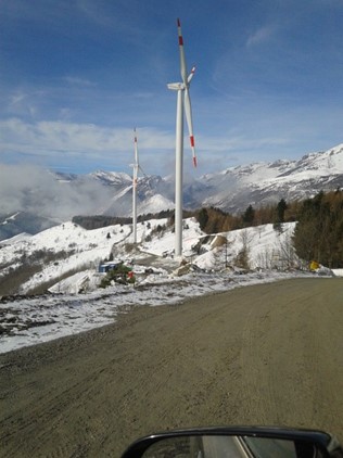 Windkraftanlagen am Passo Prale
