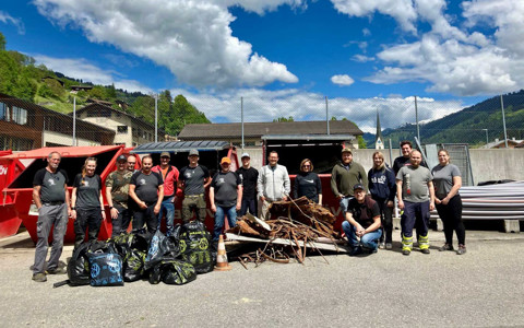 Repower-Mitarbeitende nach ihrem Clean-up-Day