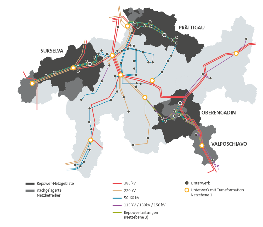 Gebiet Repower Grundversorgung Graubünden
