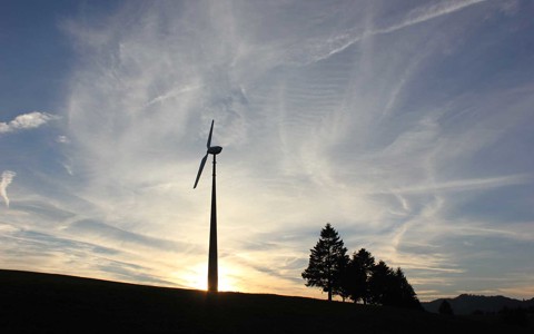 Windrad beim Soolhof in Langenbruch