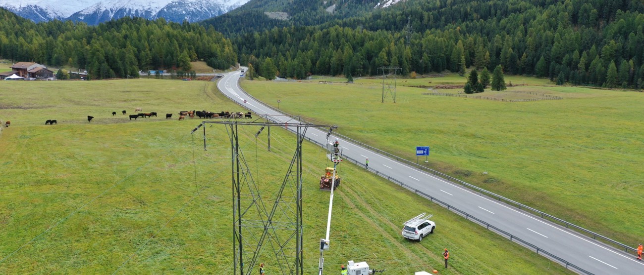 Demontage Freileitung Engadin