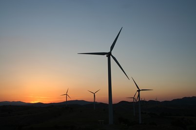 Windkraft in Corleto Perticara, Italien